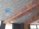 3Д опънат таван с принт Абстракция върху мат.